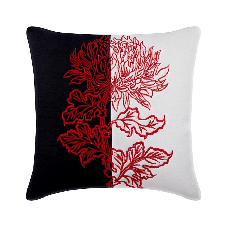 Pair of Oriental Chinese Silk Red Cushion Covers 16/" x 16/" Dragon Design