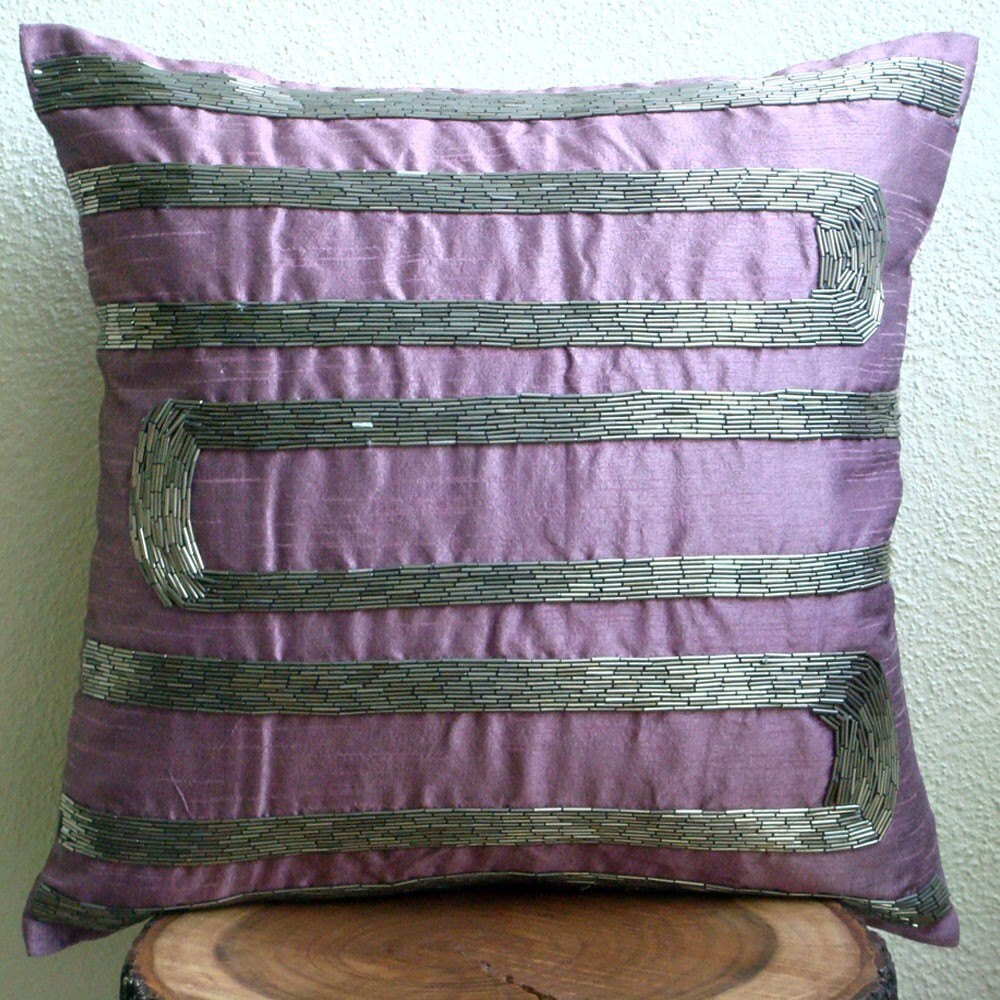 Euro Sham Covers 26x26 Silk Euro Sham Cover with Pipe Sequins Etsy