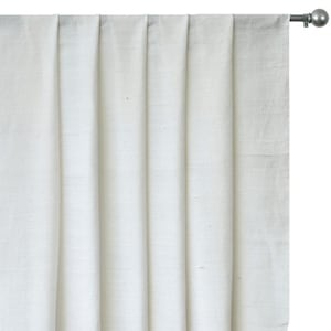 Ivory Silk Dupioni Curtain Panels (Rod Pocket, Grommet, Box Pleat, Three Pinch Pleat, Tab Top and Plain Ring Top)