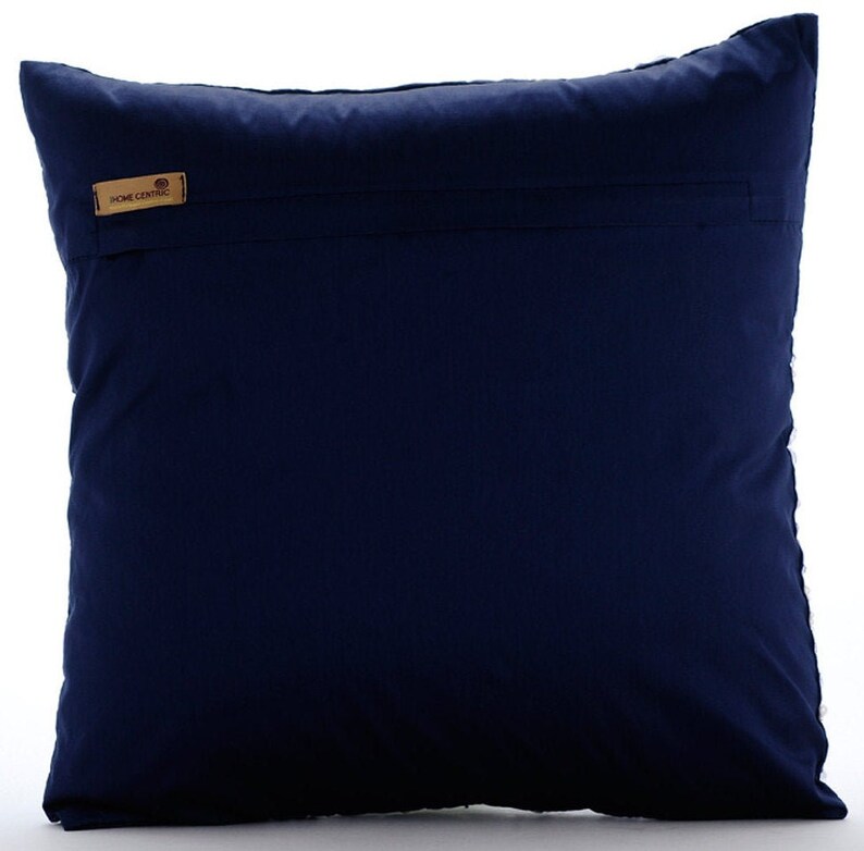 16x16 Designer Navy Blue Throw Pillow Cover Etsy