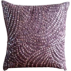 16&quot;x16&quot; Designer Purple Pillow Cases Vintage, Art Silk Couch Pillow Throw Pillow Cover Abstract Pattern Modern Style - Creeping Vines