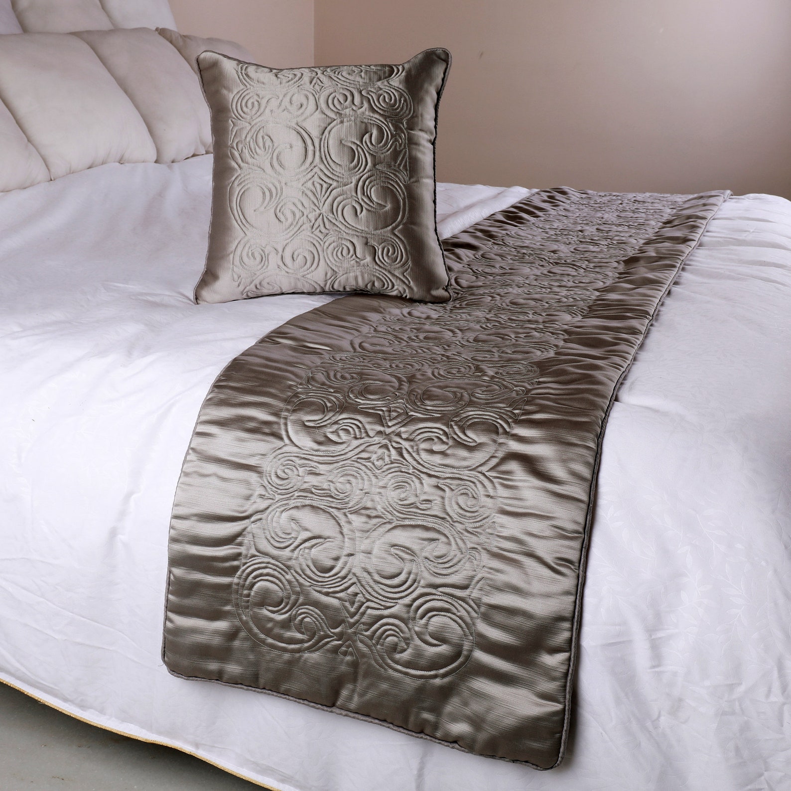 Bed Runner Collection With Decorative Throw Pillow Cover in Etsy