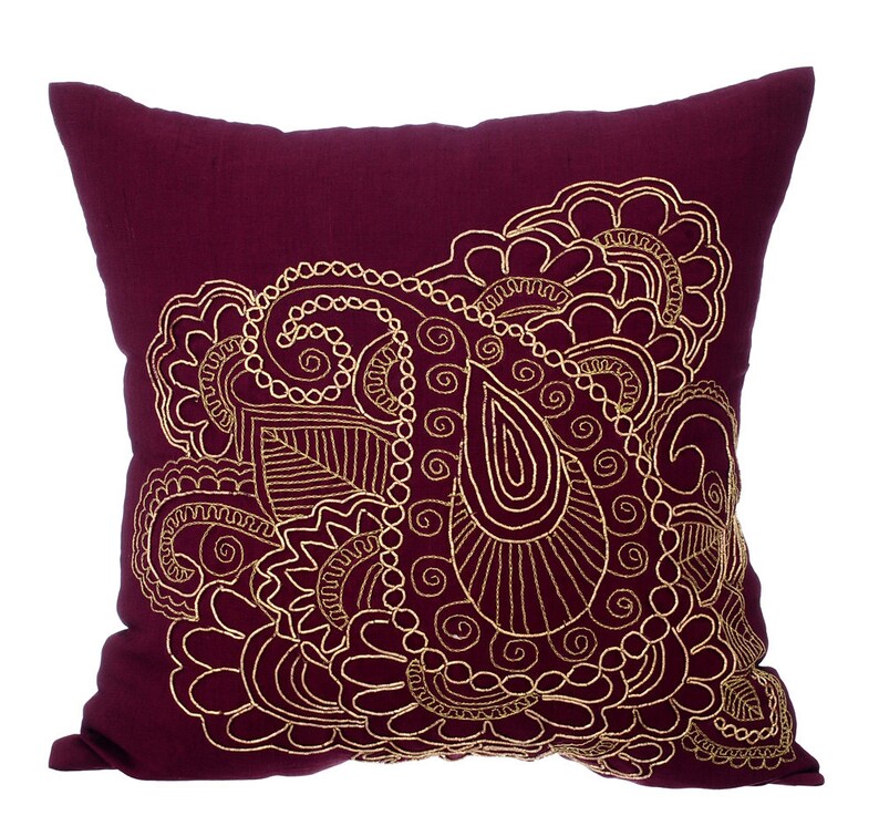 Designer Tyrian Purple Throw Pillow Cover 16x16 Etsy