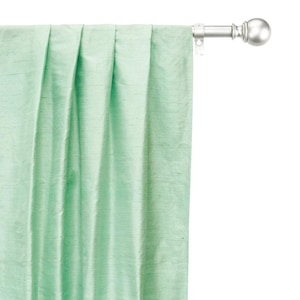 Mint Green 100% Pure Silk Dupioni Curtain Panels (Rod Pocket, Grommet, Box Pleat, Three Pinch Pleat, Tab Top and Plain Ring Top)
