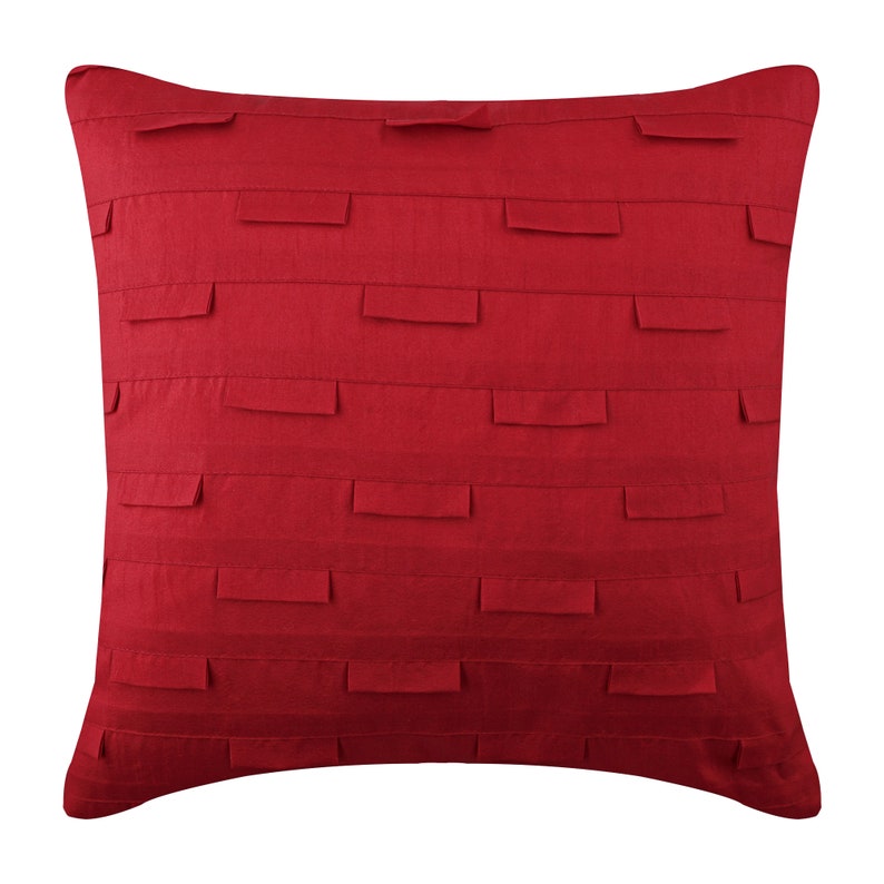 Decorative Deep Red Toss Pillow Cover 16x16 Art Etsy Australia