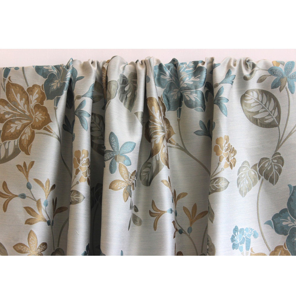 Floral Paradise Curtain 52x84 Rod Pocket Curtain | Etsy