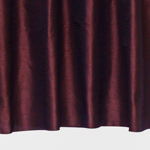 Dark Maroon Art Silk Curtain Panels, Faux Silk Curtains (Rod Pocket, Grommet, Box Pleat, Three Pinch Pleat, Tab Top And Plain Ring Top) image 4