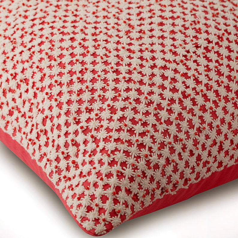 Designer Coral Pink Throw Pillow Cover 16x16 Etsy