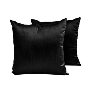Pack of 2 Black Art Silk Pillow Covers, Halloween Pillow, Halloween Decor, Halloween Pillowcase, Halloween Home Decor, Halloween Gift