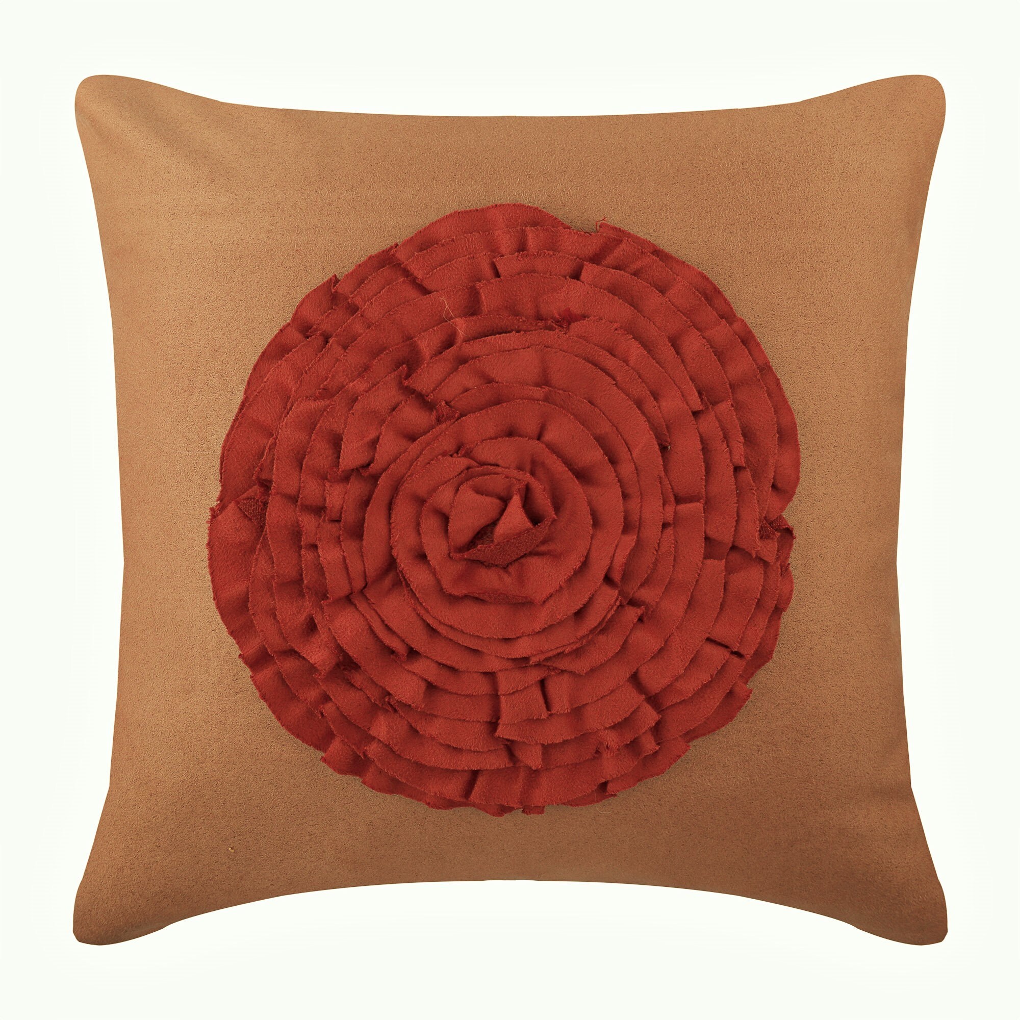 rust orange pillow