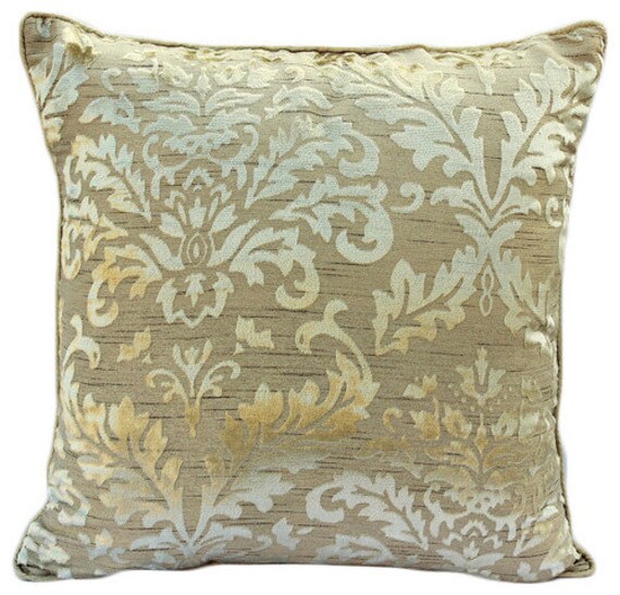 Designer Cream Throw Pillows Cover 16x16 Burnout Etsy