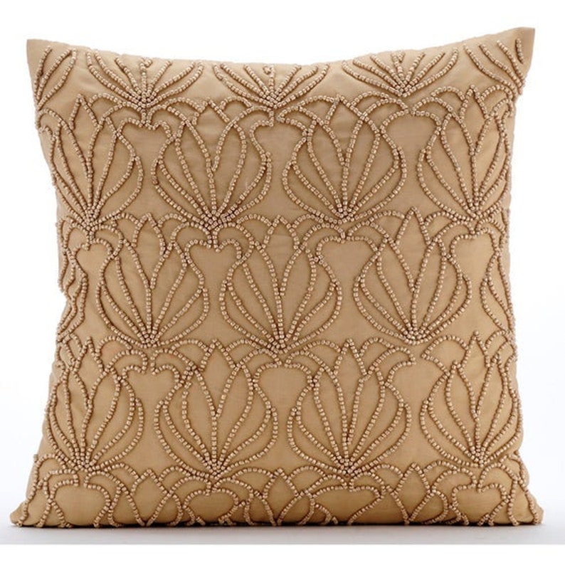 Designer Gold Pillow Case 24x24 / Etsy