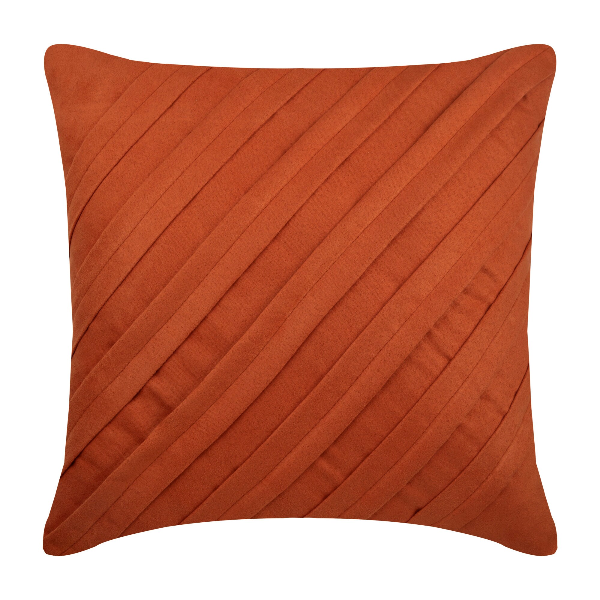 16x16 Handmade Rust Orange Throw Pillow Cover Etsy