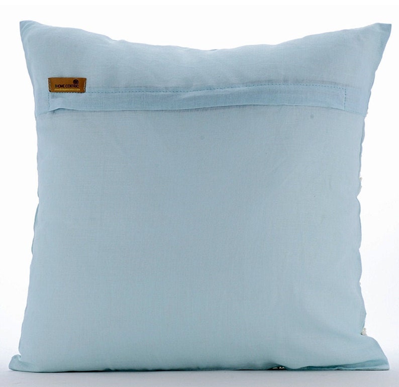 Decorative Light Blue Sofa Cushion 16x16 Cotton Etsy
