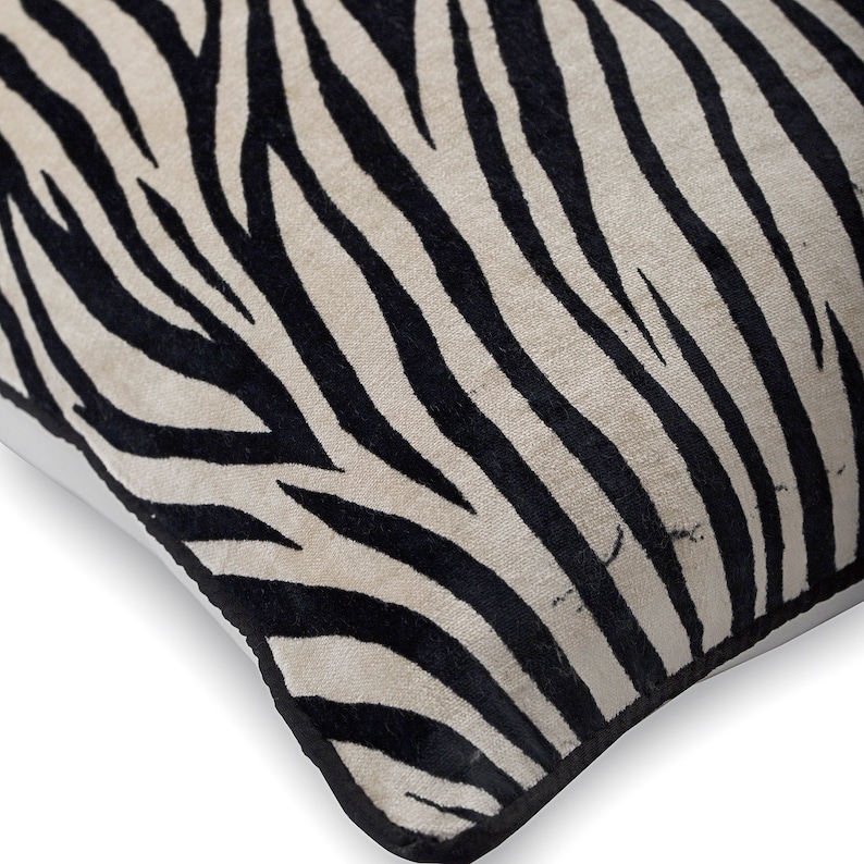 Decorative Zebra Stripes Throw Pillow Cover 16x16 Etsy