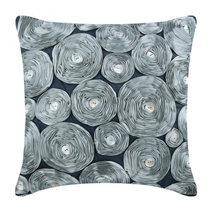 Decorative Gray Bed Pillow 24&quot;x24&quot;/26&quot;x26&quot;, Art Silk European Pillow Roses Couch Euro Sham Nature Floral Pattern Modern - Whirlwind