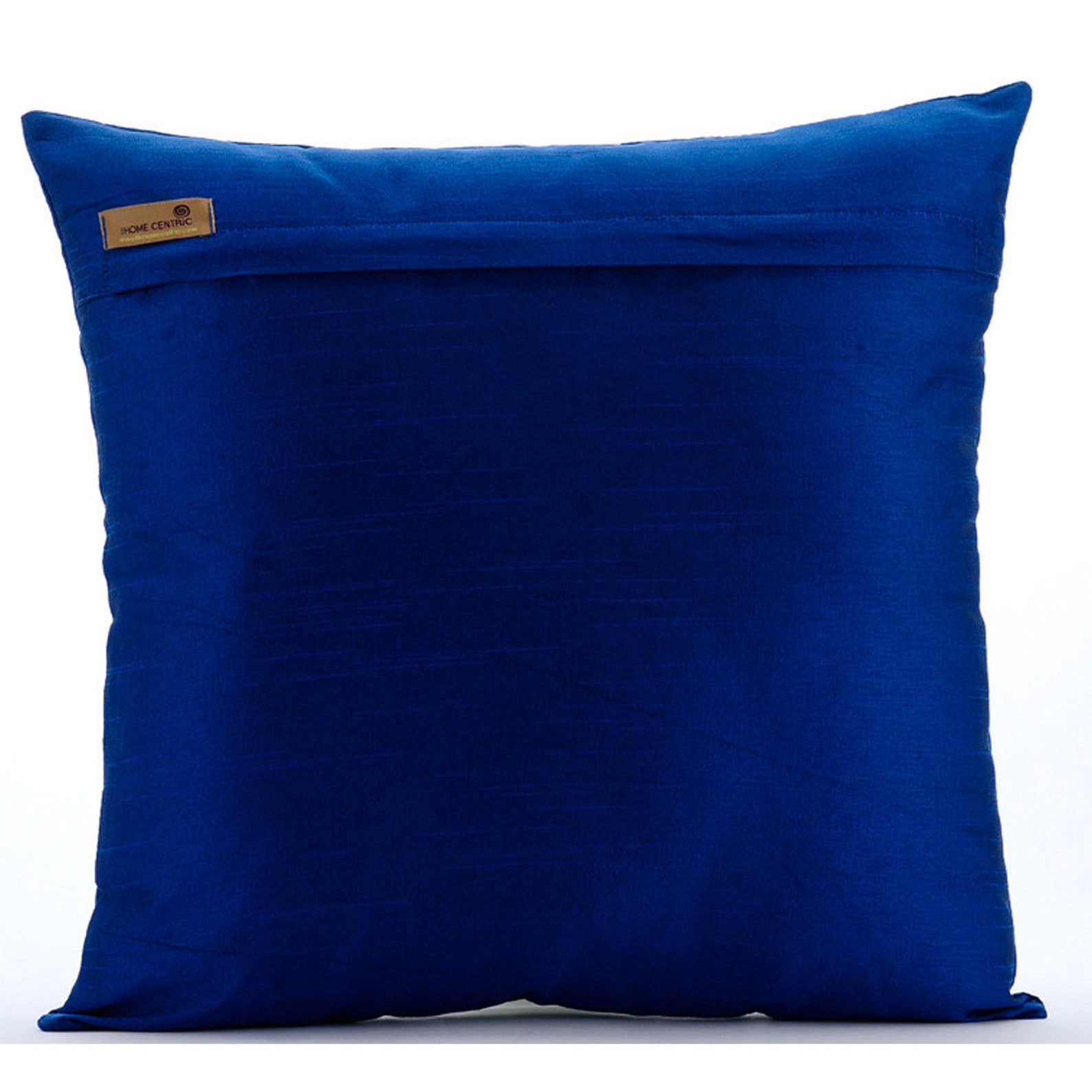 Art Silk Blue Pillow Case 16x16 , Designer Pillow Cover Throw for Sofa