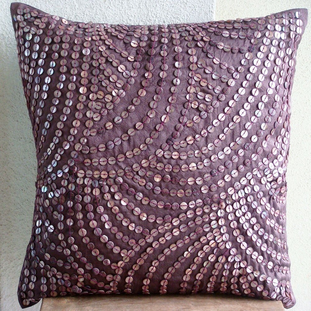 16x16 Designer Purple Pillow Cases Vintage Art Etsy
