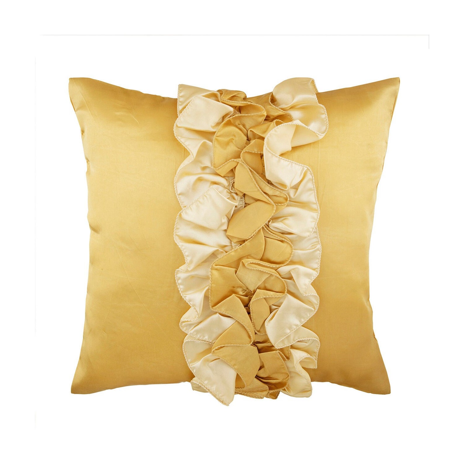 Decorative Gold Bed Pillow Cover 24x24 / Etsy