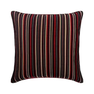Decorative Red Euro Sham 24&quot;x24&quot;/26&quot;x26&quot;, Silk Pillow Case Toss Pillow Cover Striped Pattern Modern Style Home Decor - Striped Right