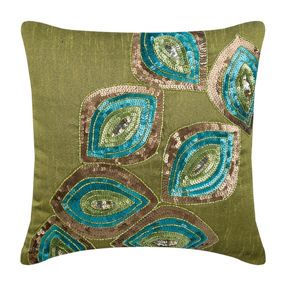 peacock throw pillow