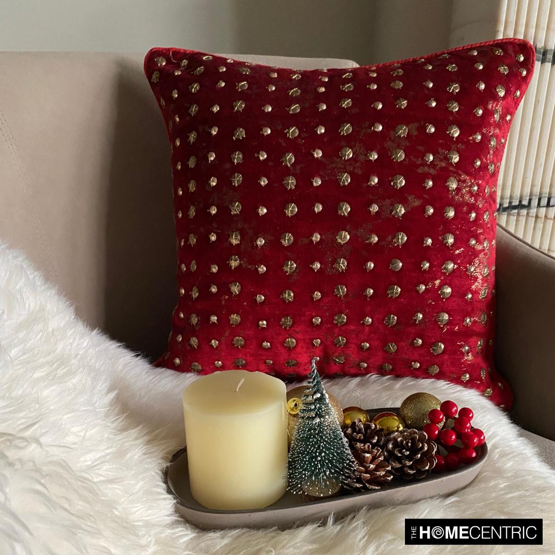 Red and Gold Pillow Etsy