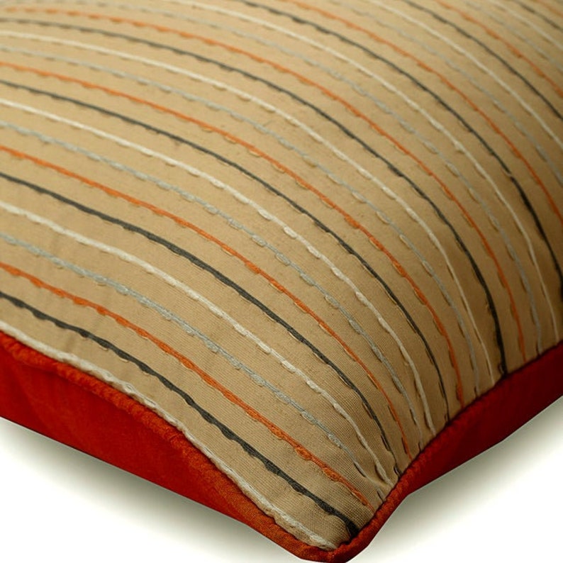 Decorative Orange Euro Pillow Sham 24x24 / Etsy