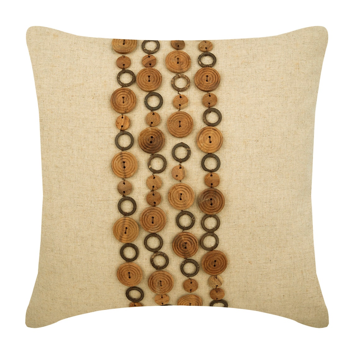 16x16 Designer Beige Throw Pillow Cover Cotton Etsy
