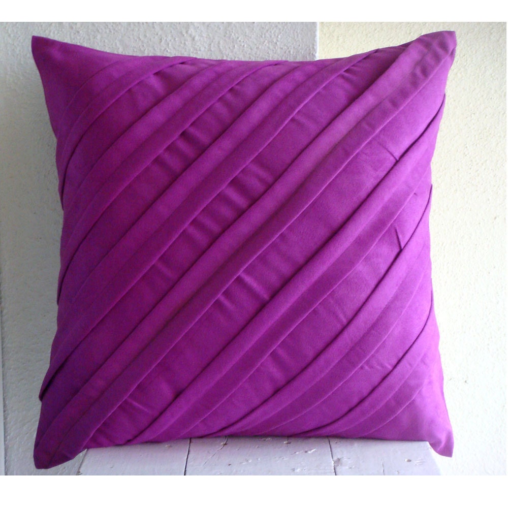 Euro Sham Covers 26x26 Suede Euro Sham Cover in Fandango Pink Etsy