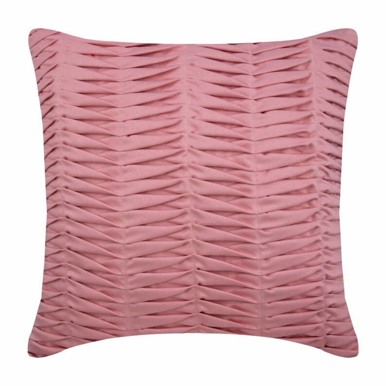 Decorative Wind Folds Striped Throw Pillow Cover Pintucks Etsy
