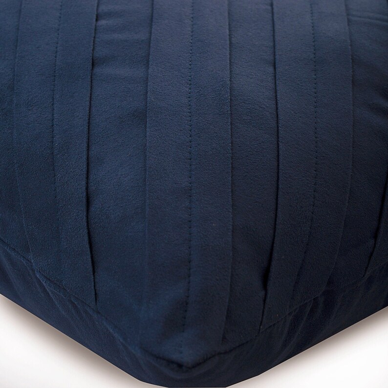 Decorative Navy Blue Euro Size Pillow Cover Etsy