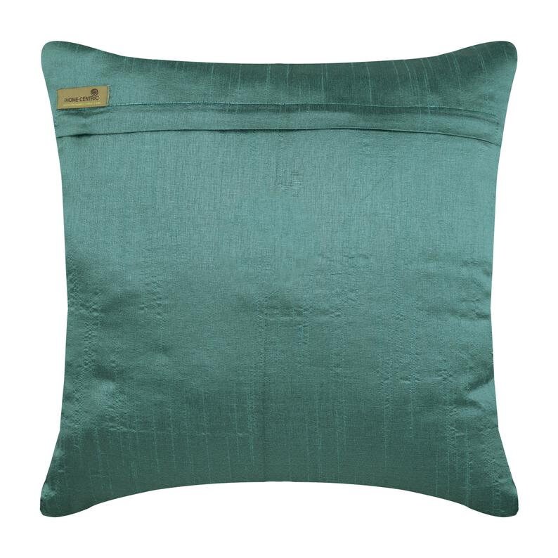 Handmade Teal Blue Throw Cushion Cover 16x16 Art Etsy