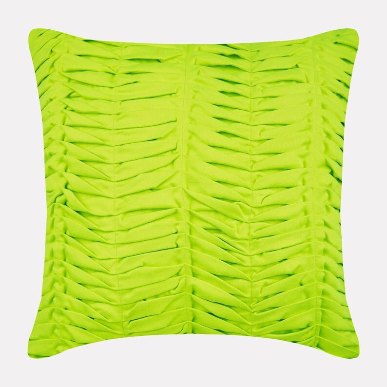 Decorative Wind Folds Striped Throw Pillow Cover Pintucks Etsy