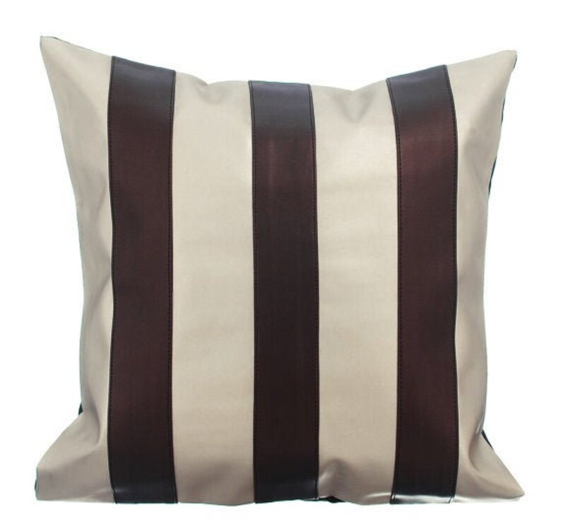16x16 Designer Brown Sofa Cushion Cover Faux Etsy