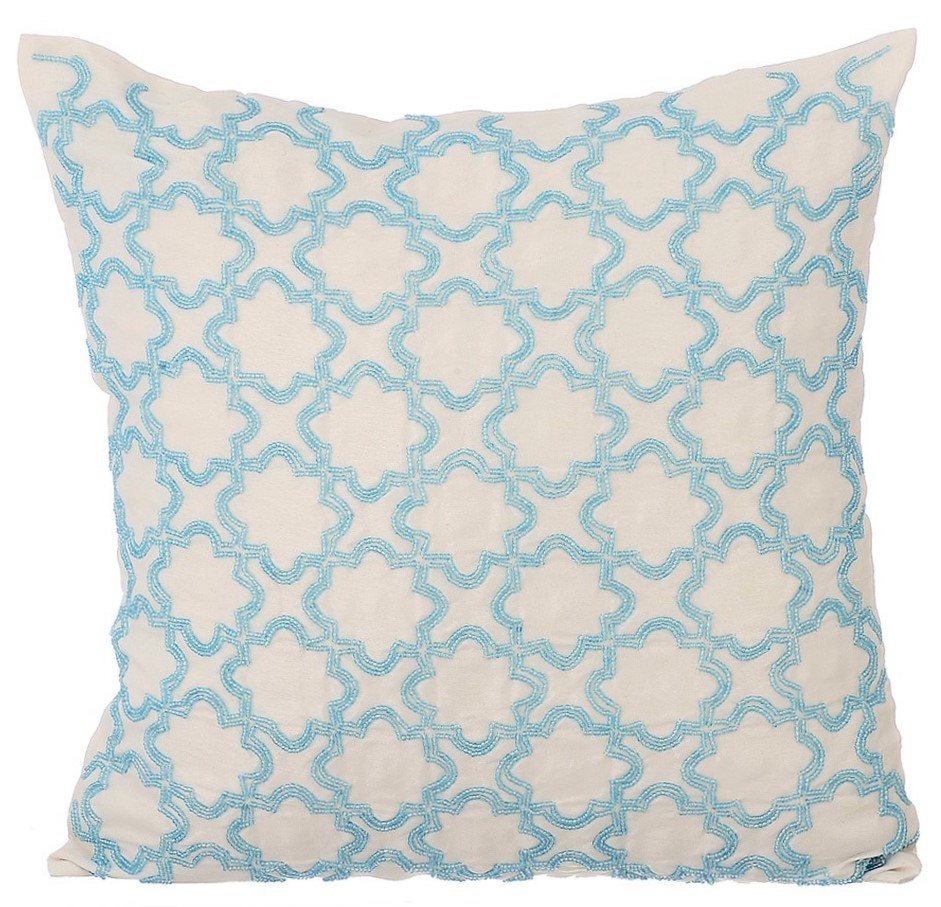 Decorative Throw Pillow Covers 16x16 Ivory White Etsy