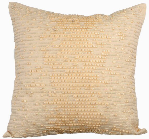 Decorative Ivory Throw Pillow for Bed 24x24 / Etsy UK