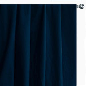 Navy Blue Velvet Curtain Panels, Window Treatment (Rod Pocket, Grommet, Box Pleat, Three Pinch Pleat, Tab Top and Plain Ring Top)