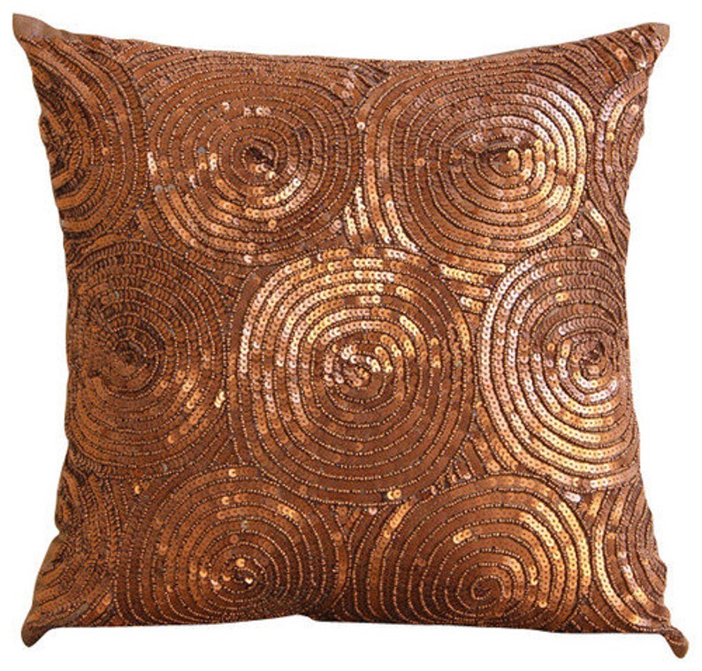 Luxury Copper Pillows Cover 16x16 Silk Etsy