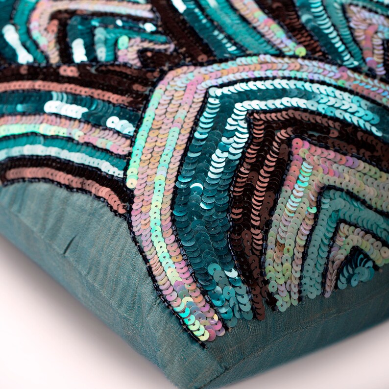 Decorative Blue Pillow Case Cover 16x16 Art Silk Etsy