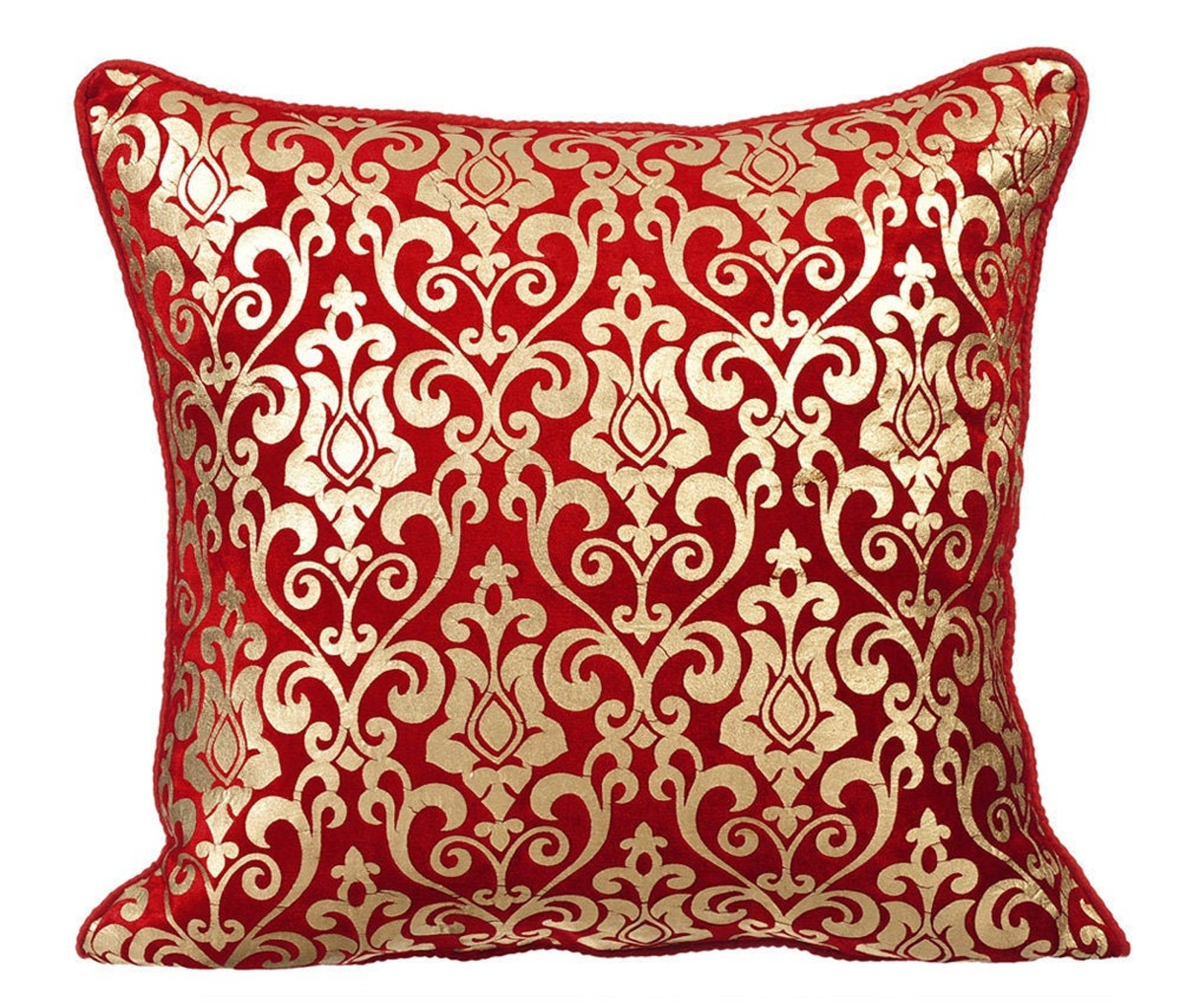 Decorative Red European Cushion Cover 24x24 / Etsy UK
