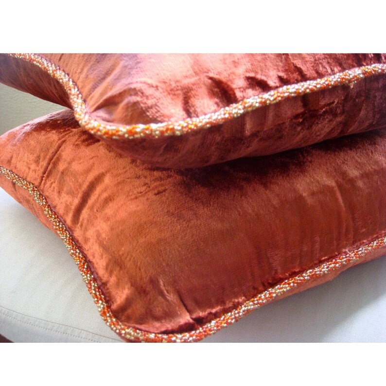 Decorative Rust Orange Euro Pillow Sham 24x24 / Etsy