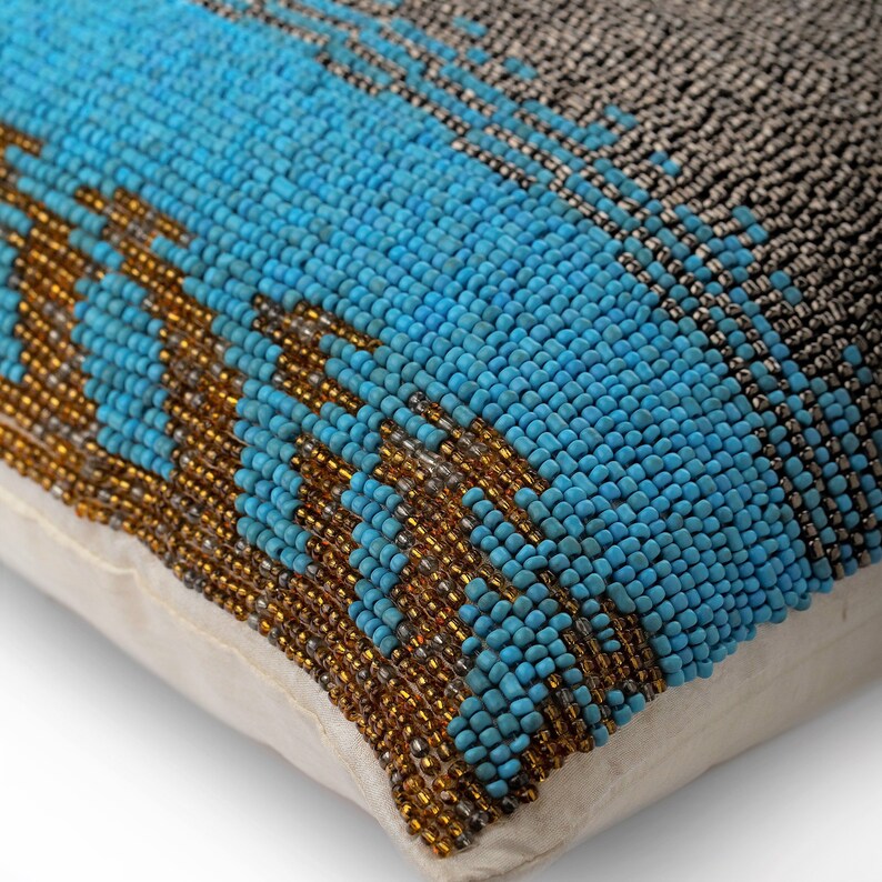 Decorative Aqua Blue Euro Pillow Cover 24x24 / Etsy