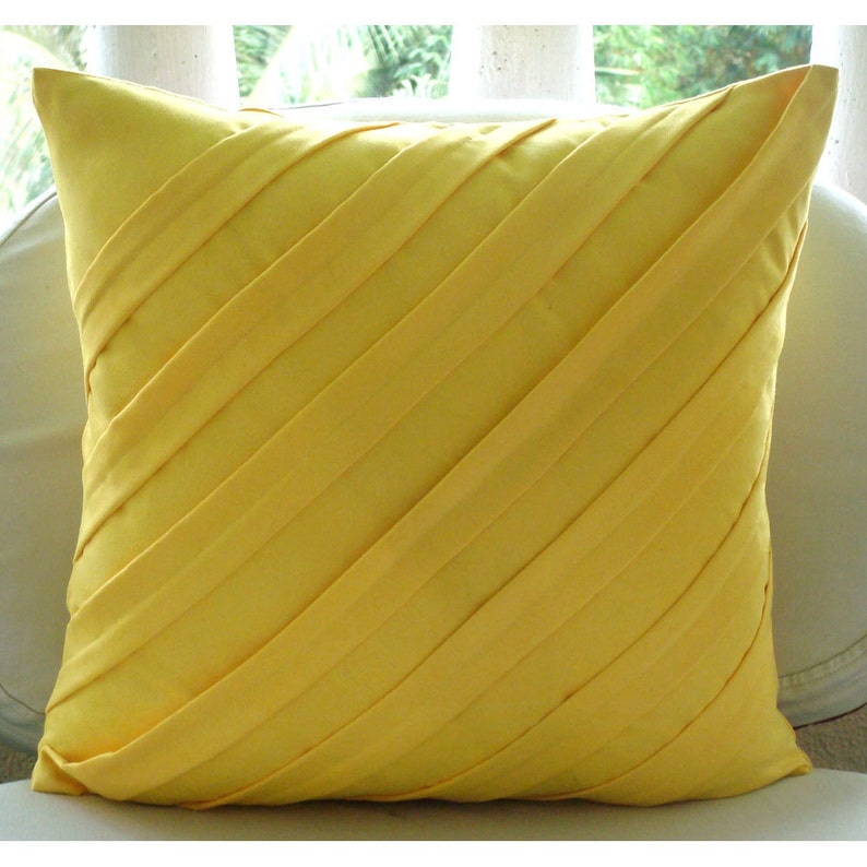 Euro Sham Covers 26x26 Suede Euro Sham Cover in Bright Yellow Etsy
