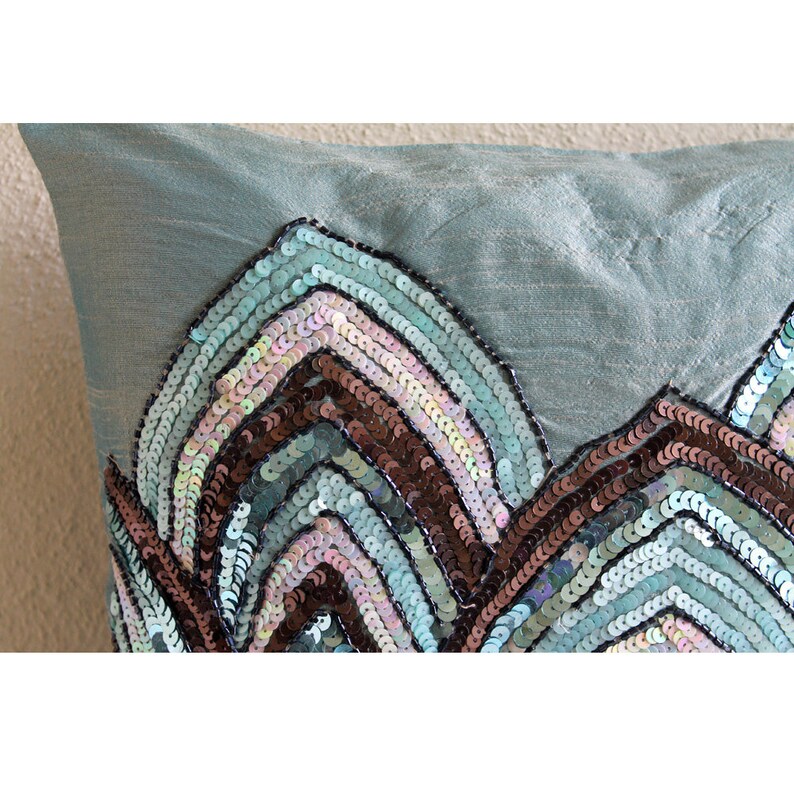 Decorative Blue Pillow Case Cover 16x16 Art Silk Etsy