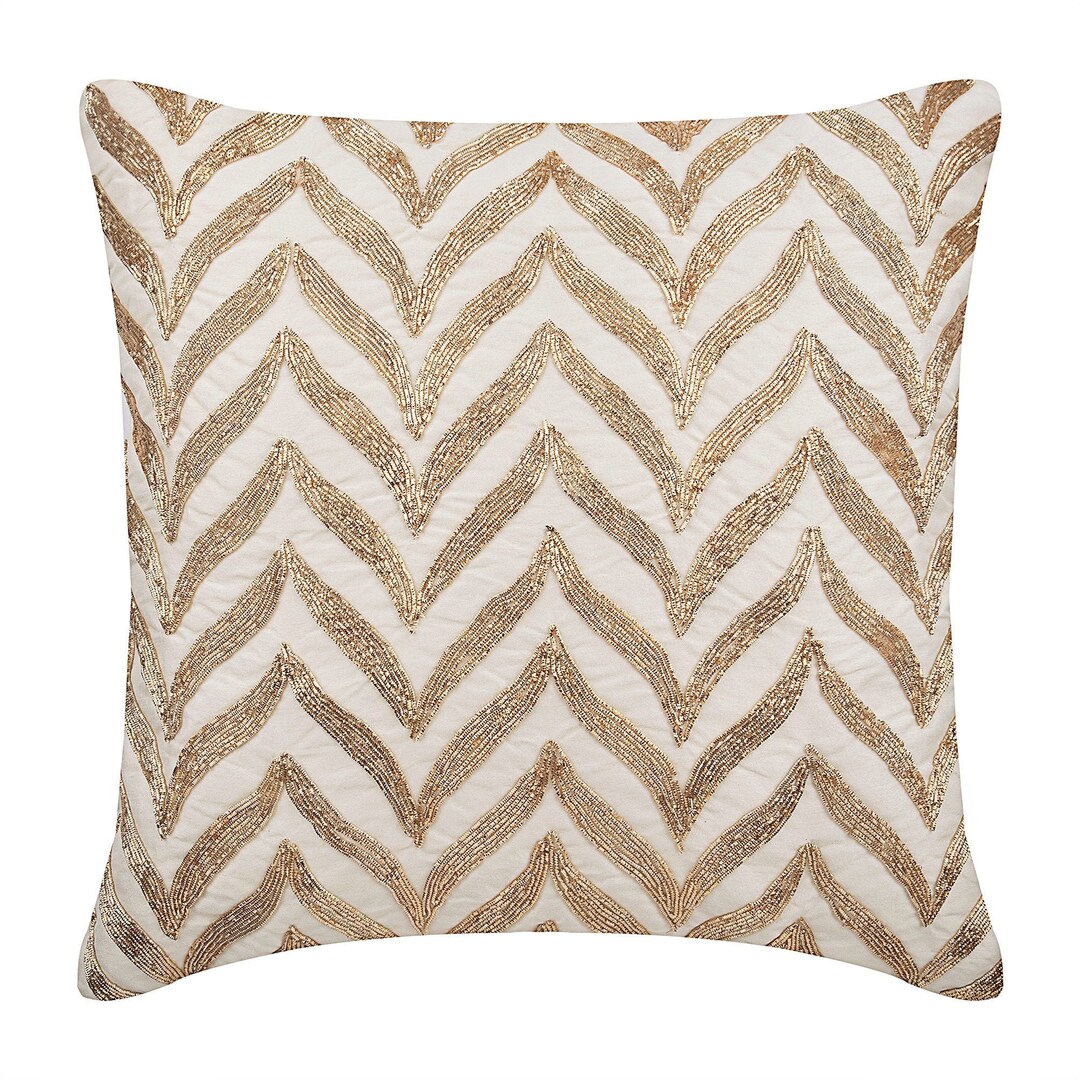 Designer Ivory Throw Pillow Cover 16x16 Cotton Etsy