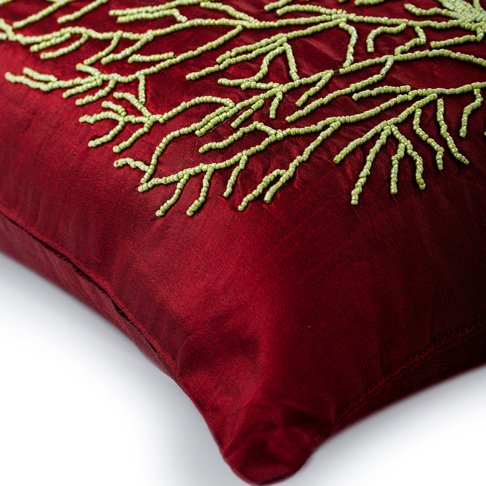 Decorative Deep Red Bed Pillow Cover - Etsy