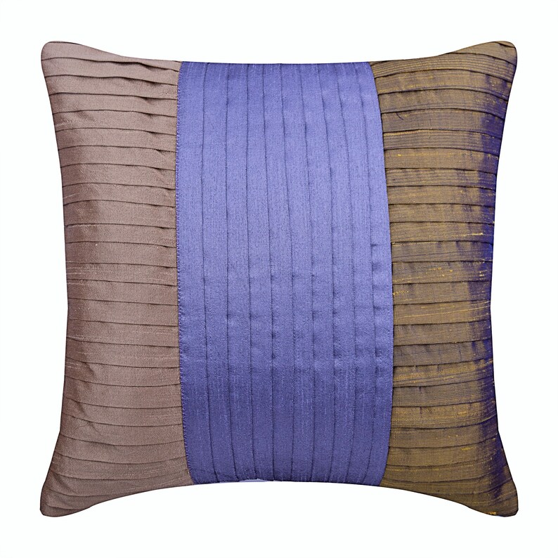 Purple /& Gold Decorative Pillow Sham Covers Accent Couch Pillow Bed Toss Sofa 24x24 Purple and Gold Silk Pillow Sham Cover Home