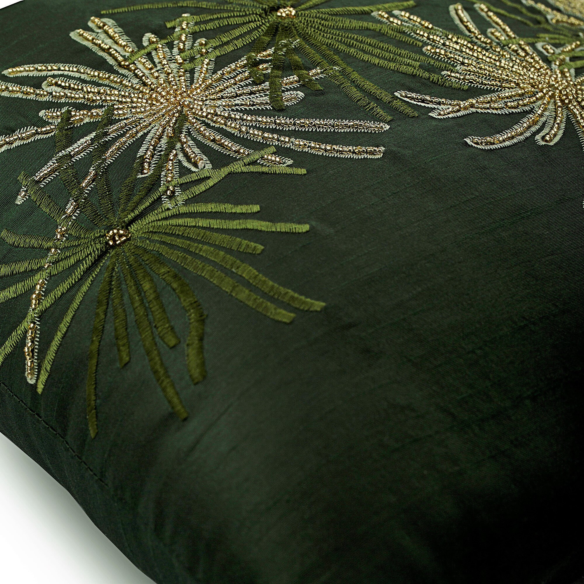 16x16 Decorative Dark Green Throws for Sofa Art Etsy