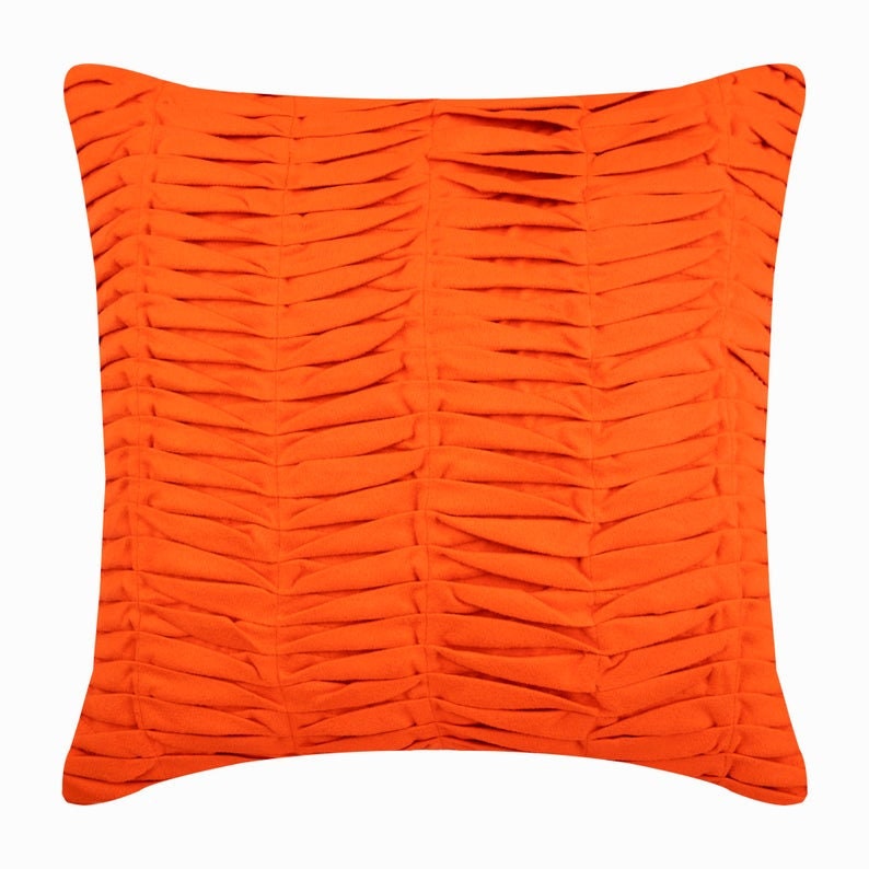 Decorative Wind Folds Striped Throw Pillow Cover Pintucks Etsy