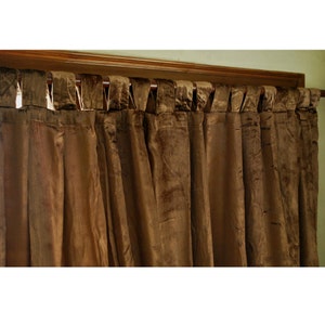 Choco Velvet Curtain Panels 52&quot;x84&quot; Tab Top Curtains Loop Curtains Drapes Home And Living Bedroom Decor Housewares Valance Window Treatments